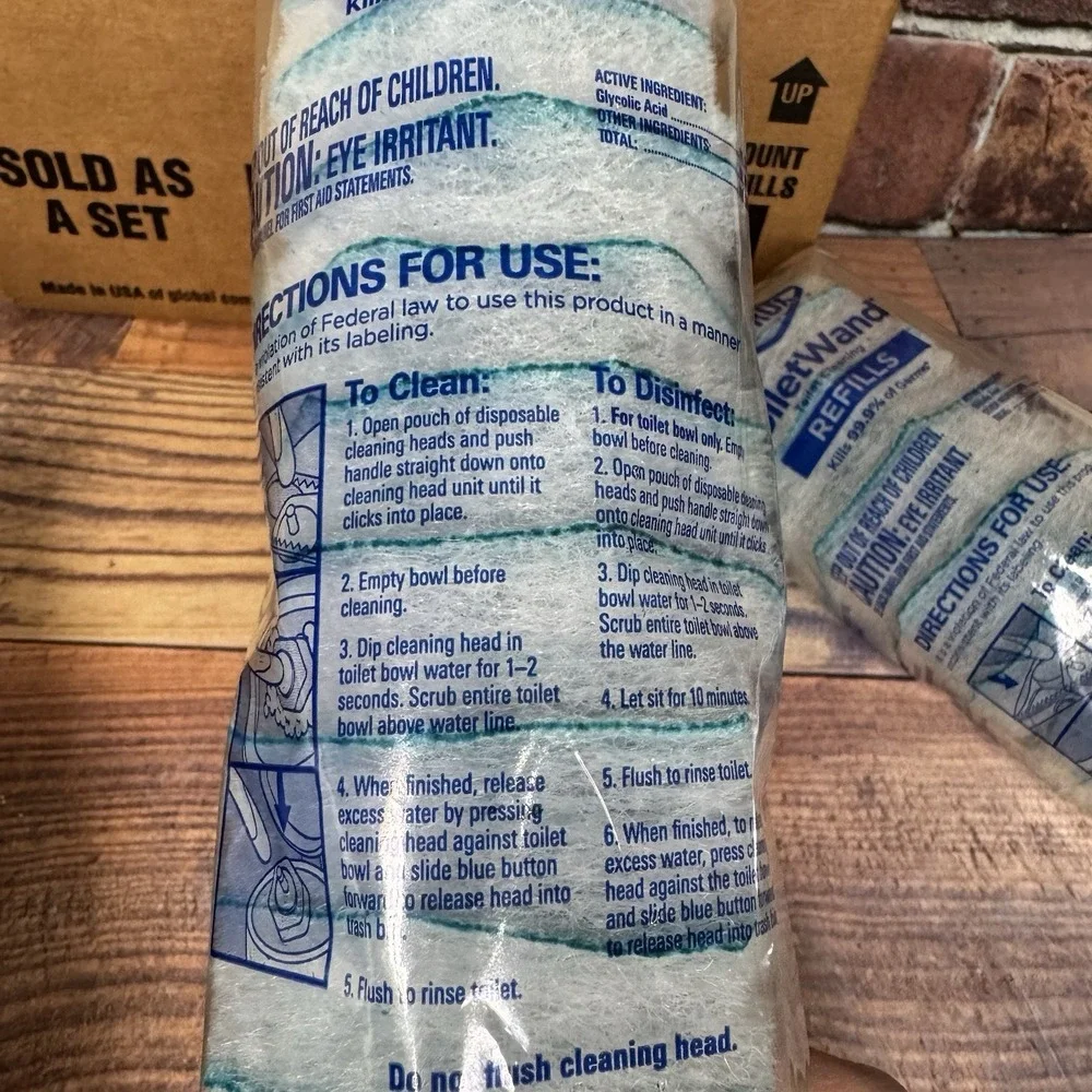 Genuine Clorox Toilet Wand Refills Disinfecting Disposable‎ NEW Sealed 3x10